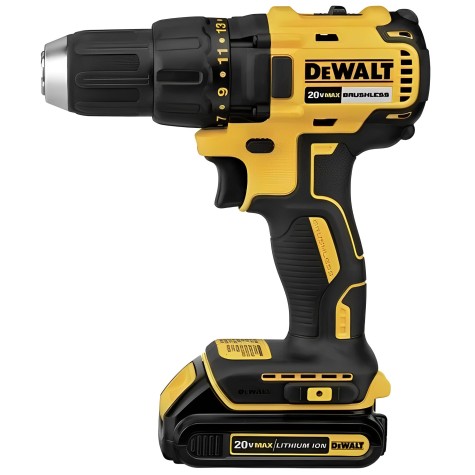 TALADRO ATORN 20V 13MM BRUSHLESS MANDRIL AJUST DEWALT